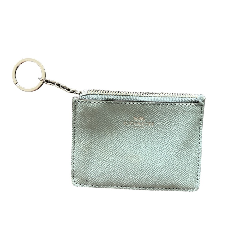 Coach Light Green Keychain Card Holder